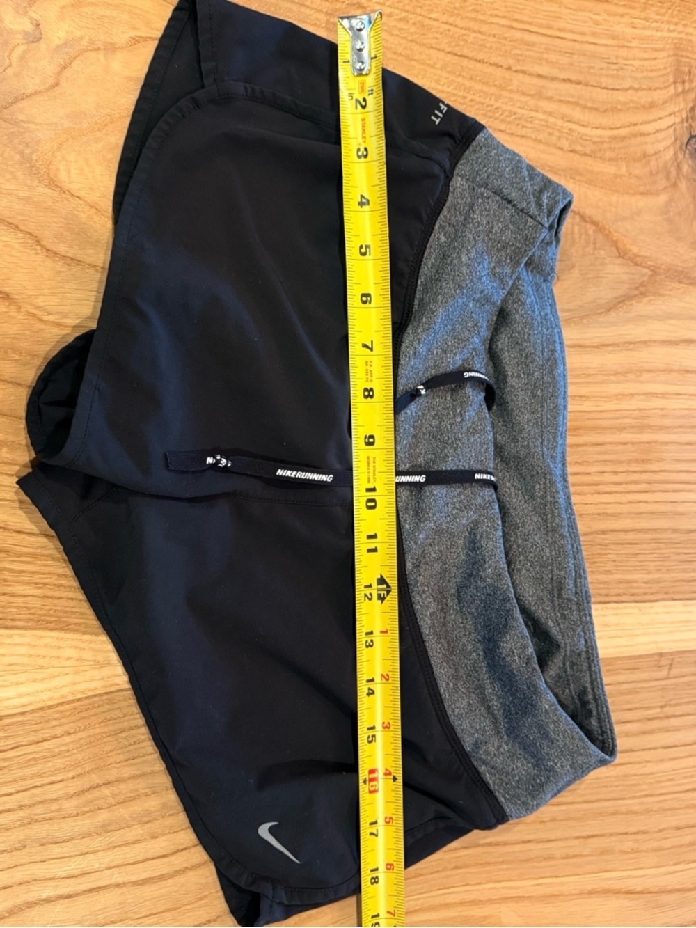 Nike Dry Fit Black Shorts with Gray Waistband - Picture 4 of 5